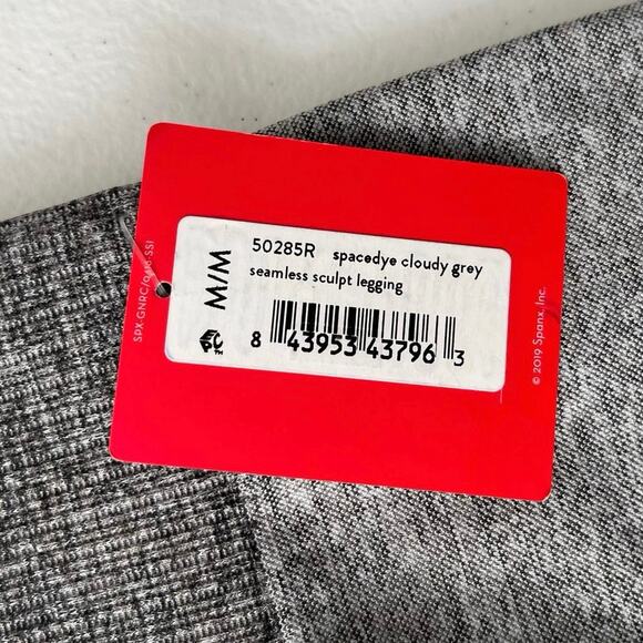Spanx Seamless Sculpt Leggings Shapewear in Spacedye Cloudy Grey Medium NWT - Picture 9 of 13